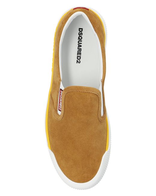 DSquared² Natural 'new Jersey' Slip-on Sneakers, for men