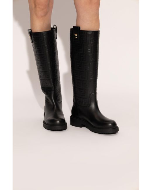 Fendi Black Leather Boots