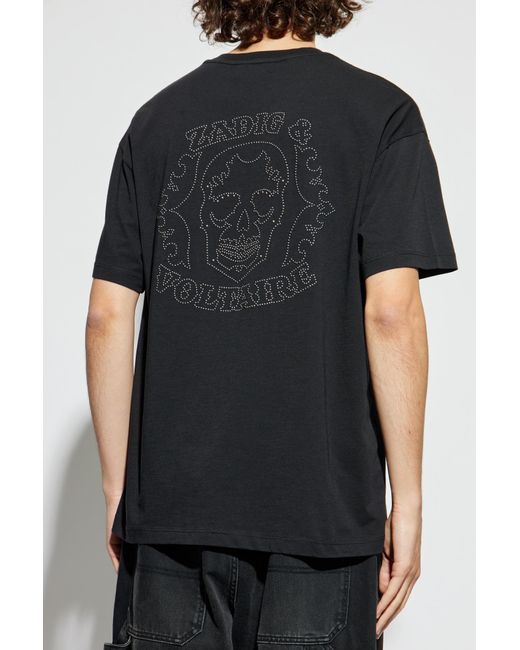 Zadig & Voltaire Black T-Shirt 'Tedddy' for men
