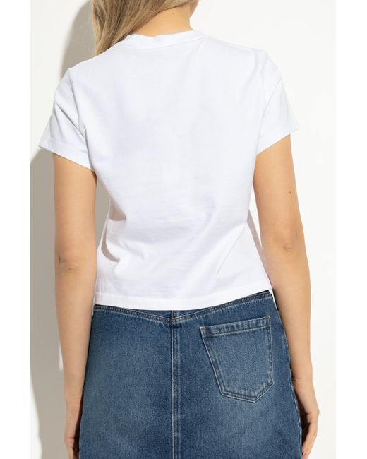 Alexander Wang White T-Shirt With Printed Logo