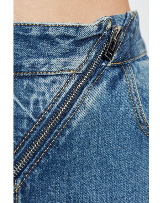 Alaïa Blue Jeans With Decorative Zipper