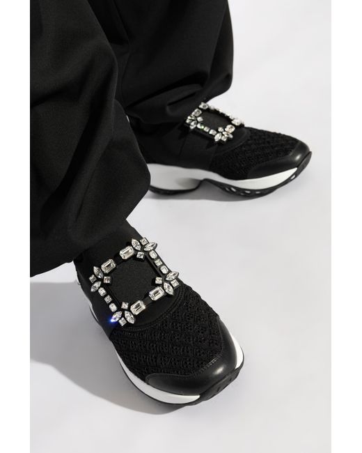 Roger Vivier Black 'Viv' Run' Sneakers