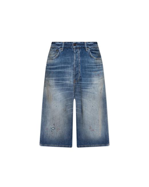 Acne Blue Denim Shorts for men