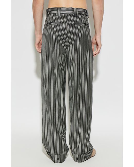 Versace Blue Striped Pattern Trousers for men