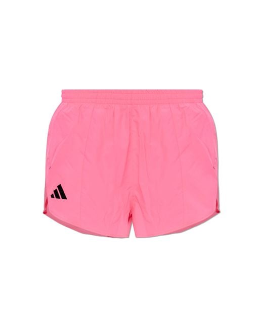 Adidas Originals Pink Training Shorts With Logo