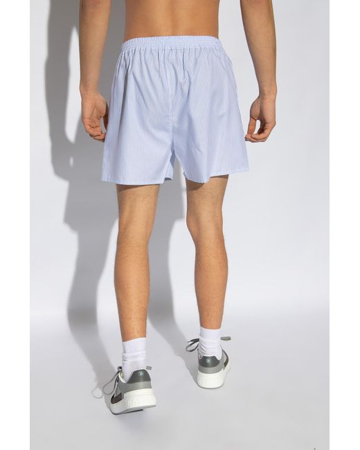 Balmain Blue Cotton Shorts, for men