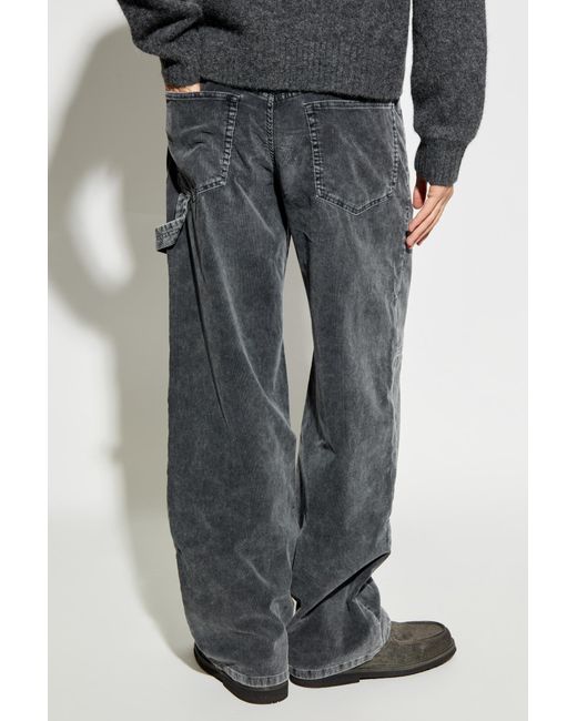 Isabel Marant Gray Corduroy Trousers "Lorson" for men
