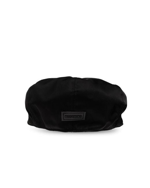 Moschino Black Flat Cap