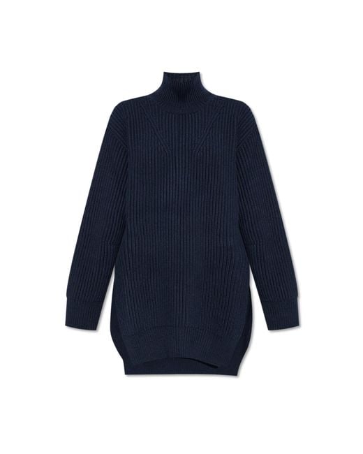 Jil Sander Blue Woolen Turtleneck