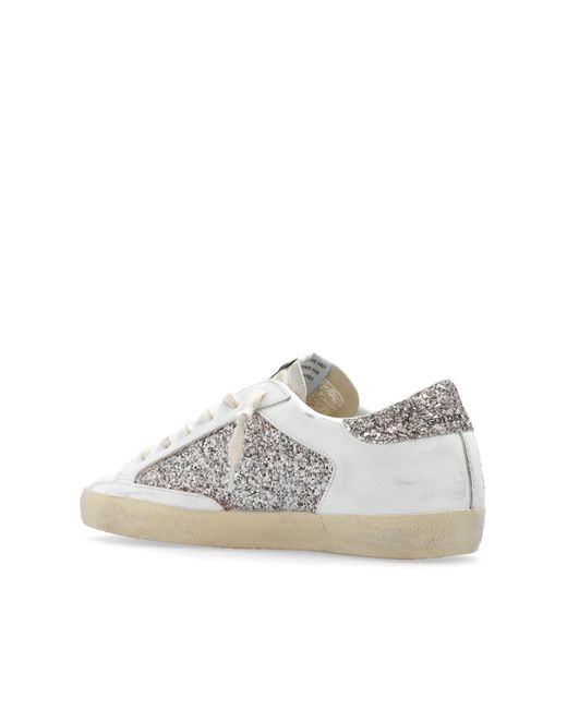 Golden Goose Deluxe Brand White 'super-star Double Quarter With List' Sneakers,