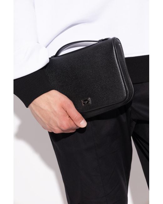 Dolce & Gabbana Black Leather Handbag, for men