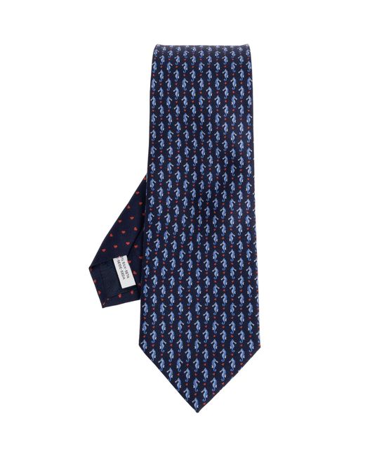 Ferragamo Blue Silk Tie for men
