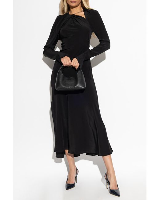black maxi shirt dress Maxi Shirt Dress in Black