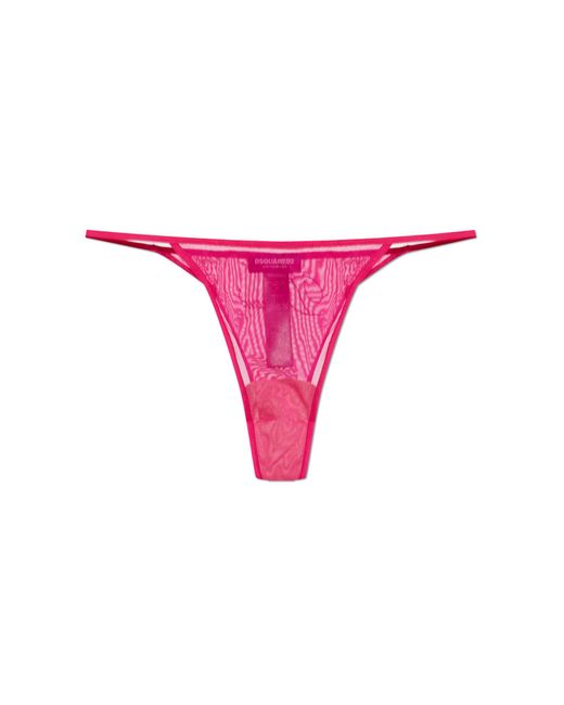 DSquared² Pink Bra With Sequin Logo