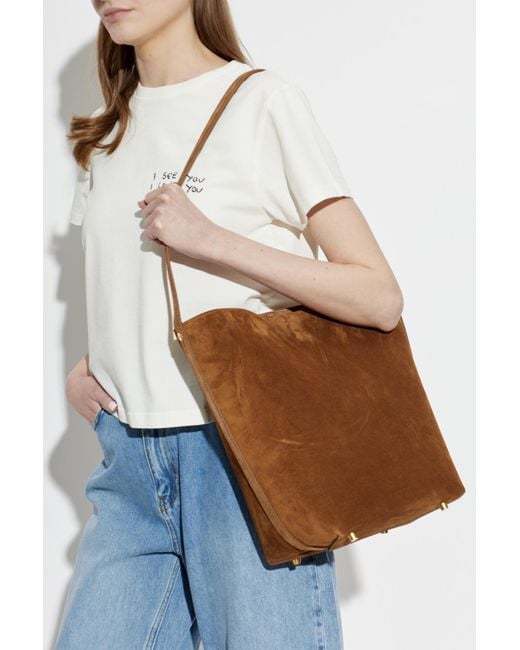 Anine Bing White 'Elly Mini' Bucket Shoulder Bag