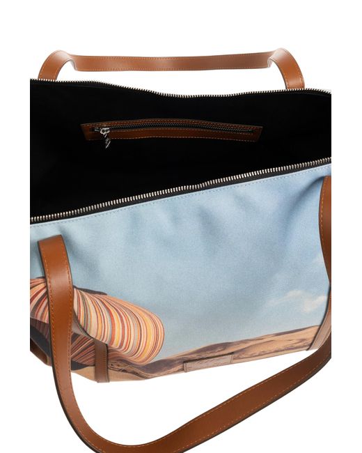 Paul Smith Blue Printed Holdall, for men