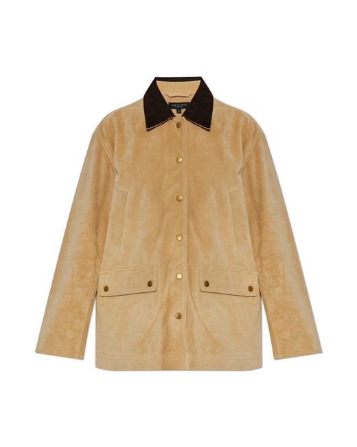 Rag & Bone Natural Loose-Fit Suede Jacket