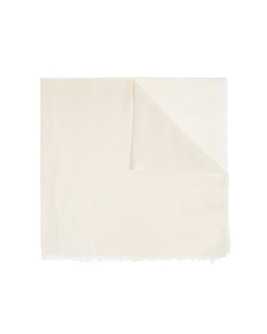 Ferragamo White Scarf With Monogram