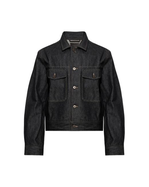 Lemaire Black Denim Jacket for men