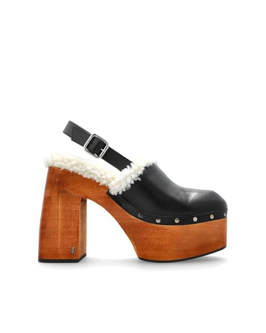 Jimmy Choo Black 'Alida' Platform Shoes