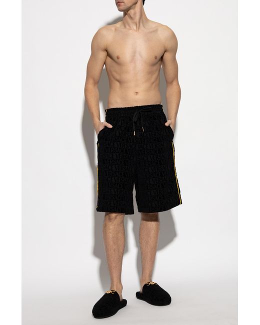 Versace Black Logo Shorts for men