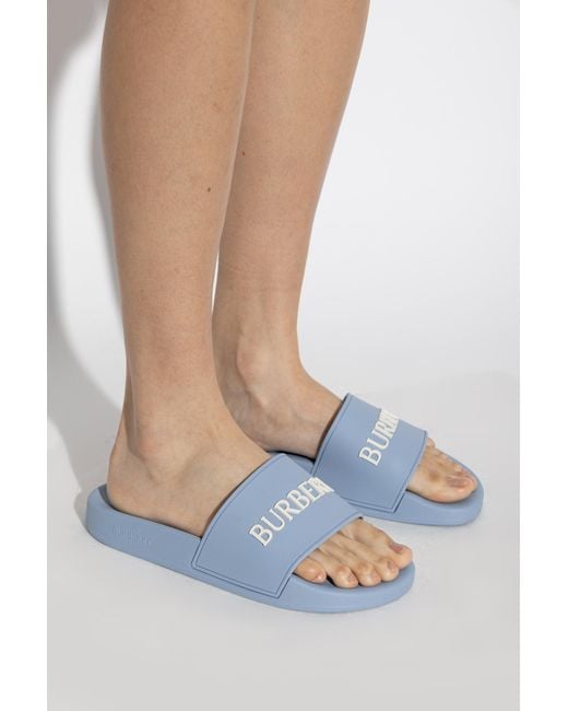 Burberry Blue 'Furley' Slides
