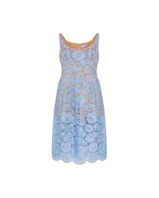 Self-Portrait Blue Lace Dress