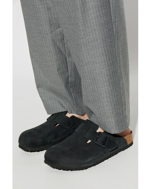 Birkenstock Black 'Boston Wire Buckle' Clogs for men