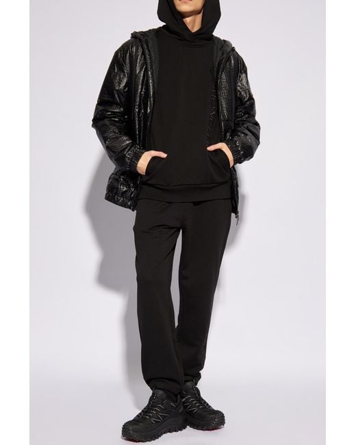 Moncler Black Sweatpants With Logo for men