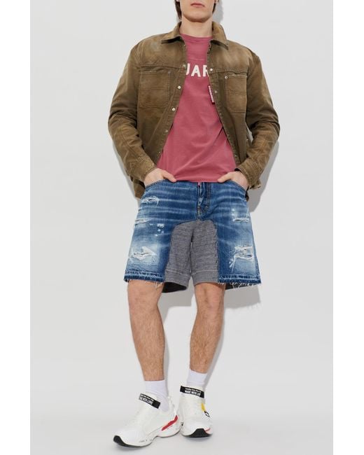 DSquared² Pink T-Shirt With Logo for men