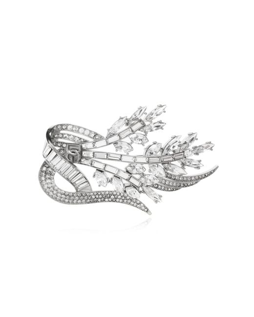 Dolce & Gabbana Blue Brooch With A Botanical Motif for men