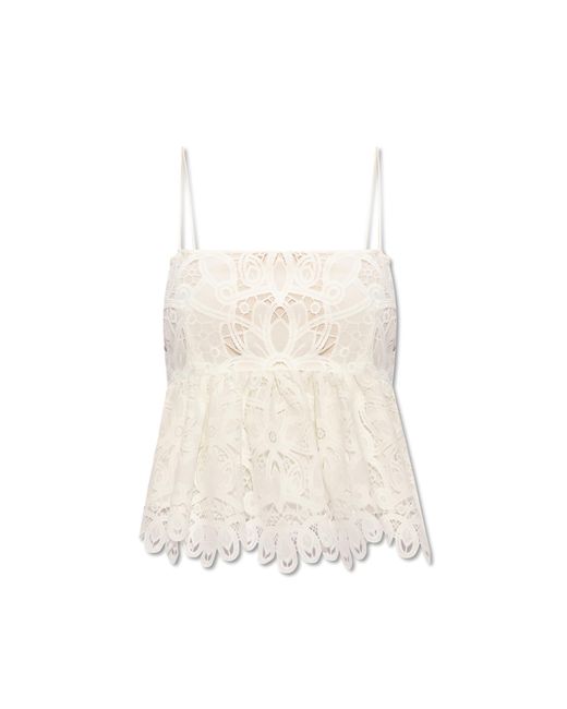 Munthe White Lace Top On Straps 'luxembourg',
