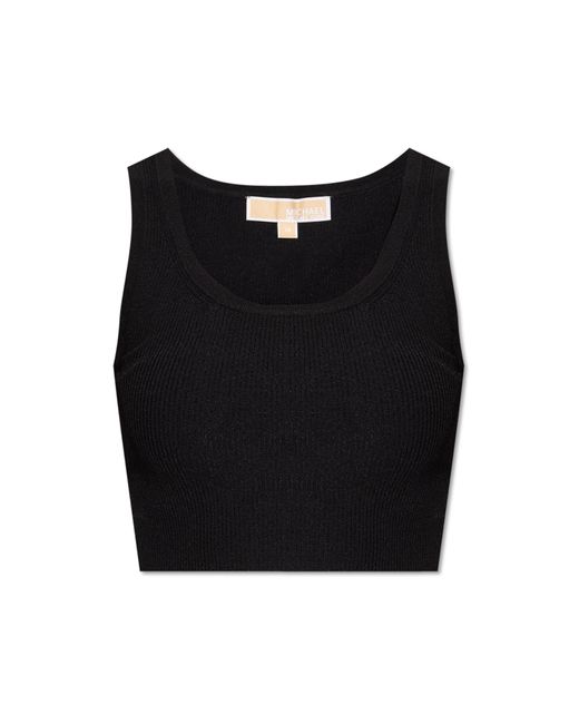 MICHAEL Michael Kors Black Striped Tank Top