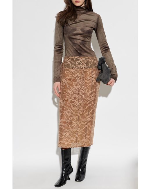 Acne Brown Top With A Velvety Finish
