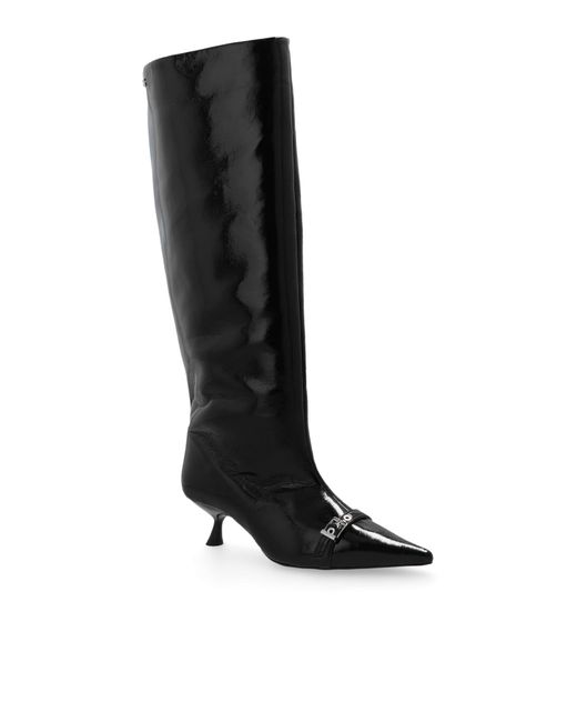 Ganni Black Pointed Toe Boots