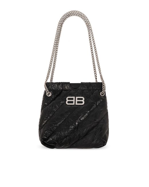 Balenciaga Black 'crush Xs' Shoulder Bag,