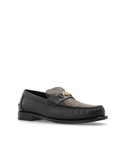 Versace Black "Loafers" Type Shoes for men