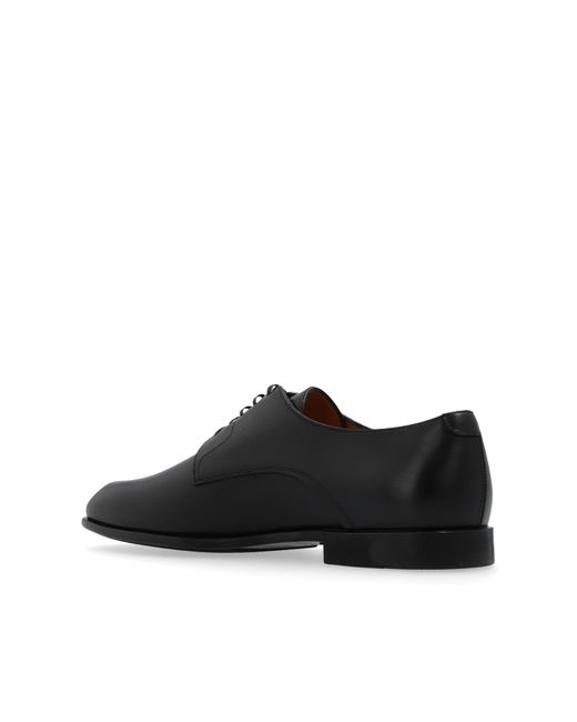 Ferragamo Black 'fosco' Leather Shoes, for men
