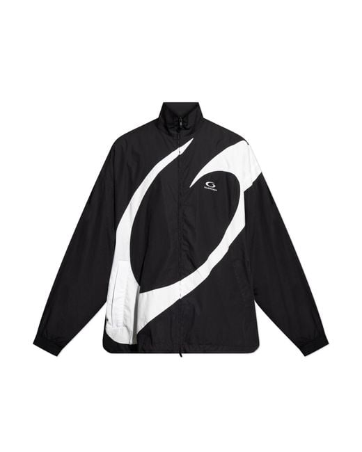 Balenciaga Black Jacket With Stand-Up Collar for men