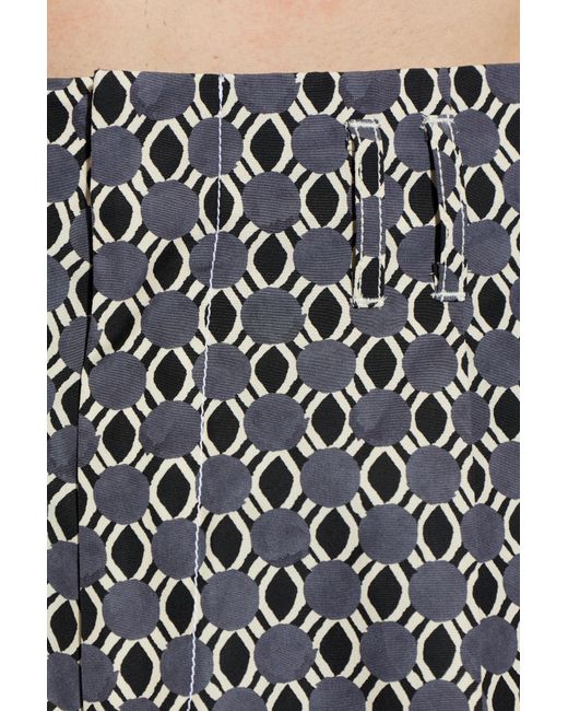 Lanvin Gray Patterned Shorts for men