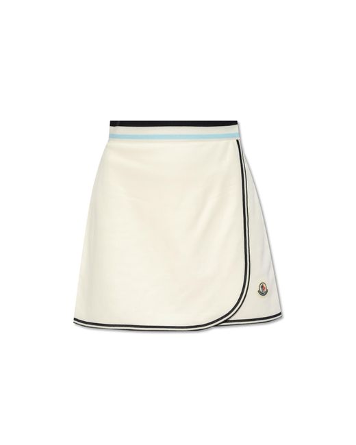 Moncler White Skirt With Logo,