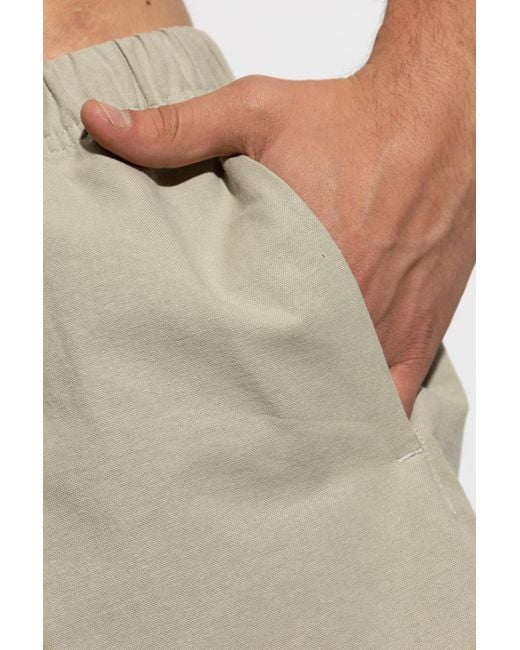 Fear Of God White Cotton Shorts With Logo Patch for men