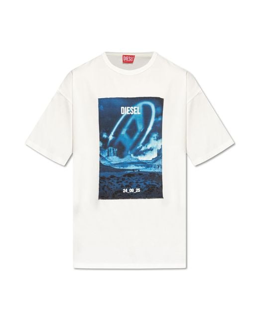 DIESEL Blue T-Shirt `T-Boxt-Q16` for men