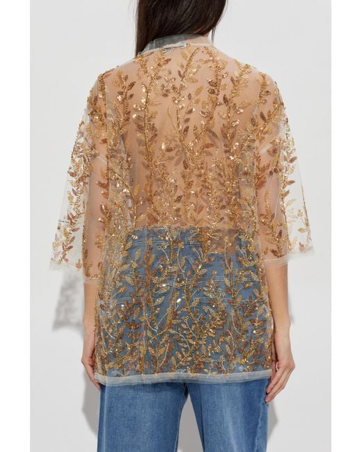 Munthe Blue Sequin Top 'Babur'