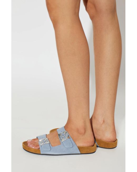 Tory Burch White 'Mellow' Slides