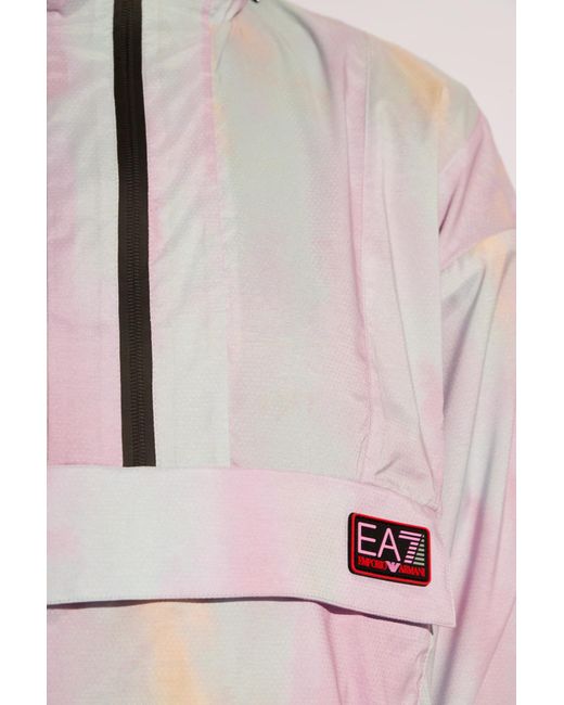 EA7 Pink Tie-Dye Effect Sweatshirt