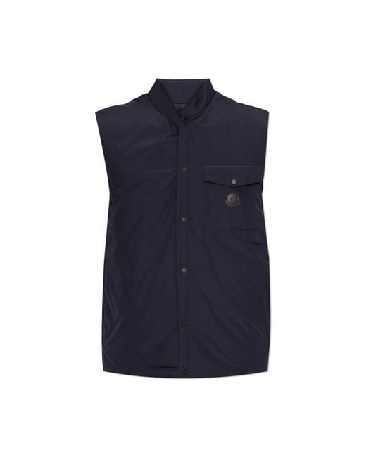 Moncler Blue Puffer Vest "Sahel" for men