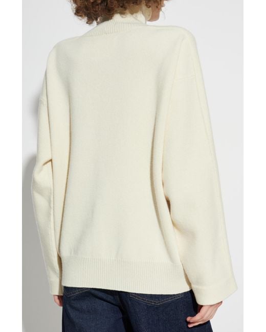 Jil Sander Blue Wool Turtleneck