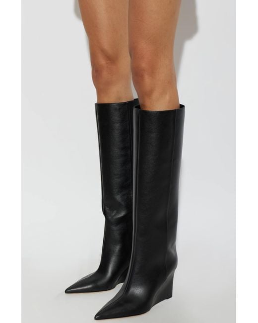 Jimmy Choo Black Wedge Heel Boots 'Blake'