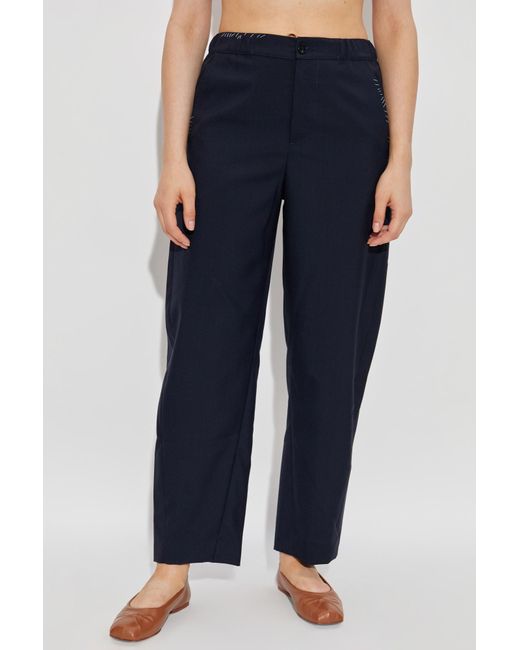 Marni Blue Wool Trousers